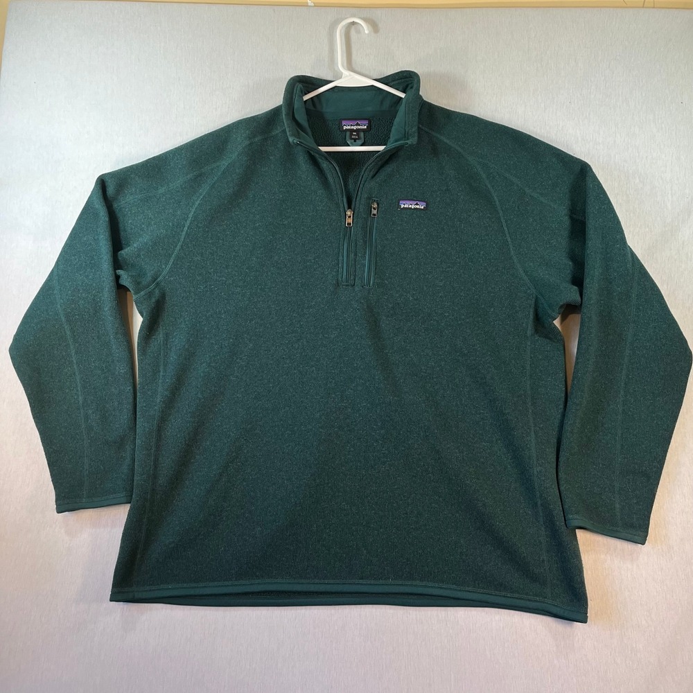 Patagonia Better Sweater Mens 3XL XXXL 1/4 Zip Pullover Pinyon Green